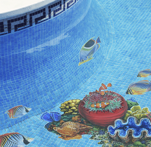 Redfin Butterflyfish (Double) Porcelain Mosaic