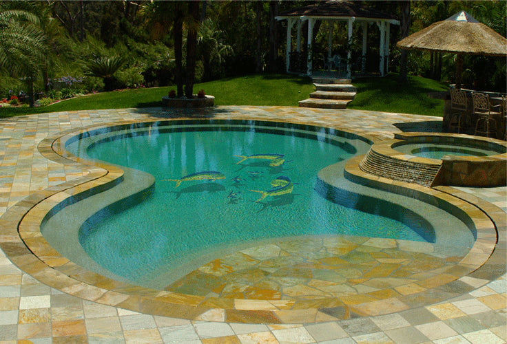 Mahi Mahi Straight Porcelain Mosaic