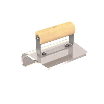 PLEXIGLASS OUTSIDE STEP TOOL - 6" X 5" - 1" RADIUS WOOD HANDLE