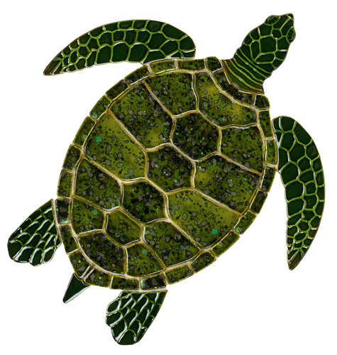 Green Sea Turtle GT7 Ceramic Mosaic – National Pool Supply Distributors